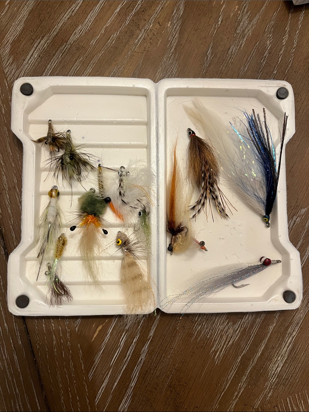 Assorted Fly Fishing Lures - Natural & Blue Colors